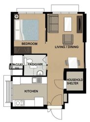 Blk 102B Eastcreek @ Canberra (Sembawang), HDB 2 Rooms #613568651